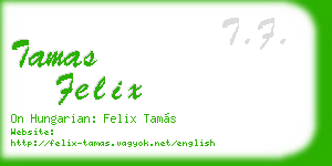 tamas felix business card