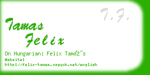 tamas felix business card
